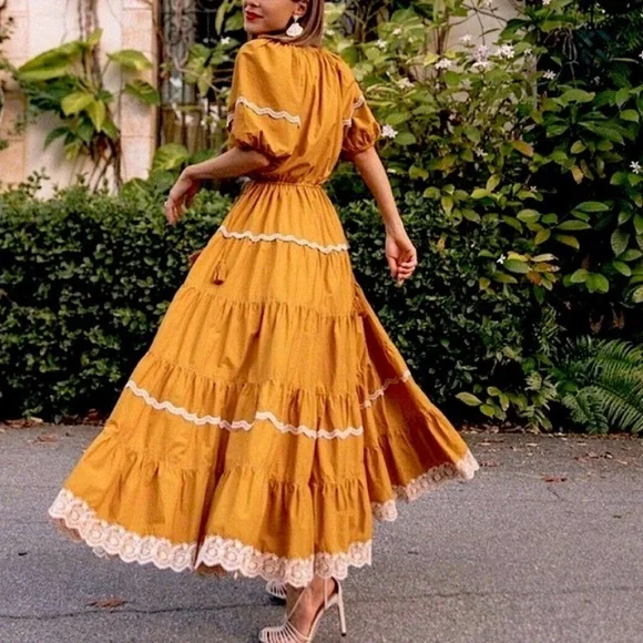 Ulla Johnson - Claribel Dress - Women - Cotton/Polyester - 2 - Yellow - Picture 2 of 8